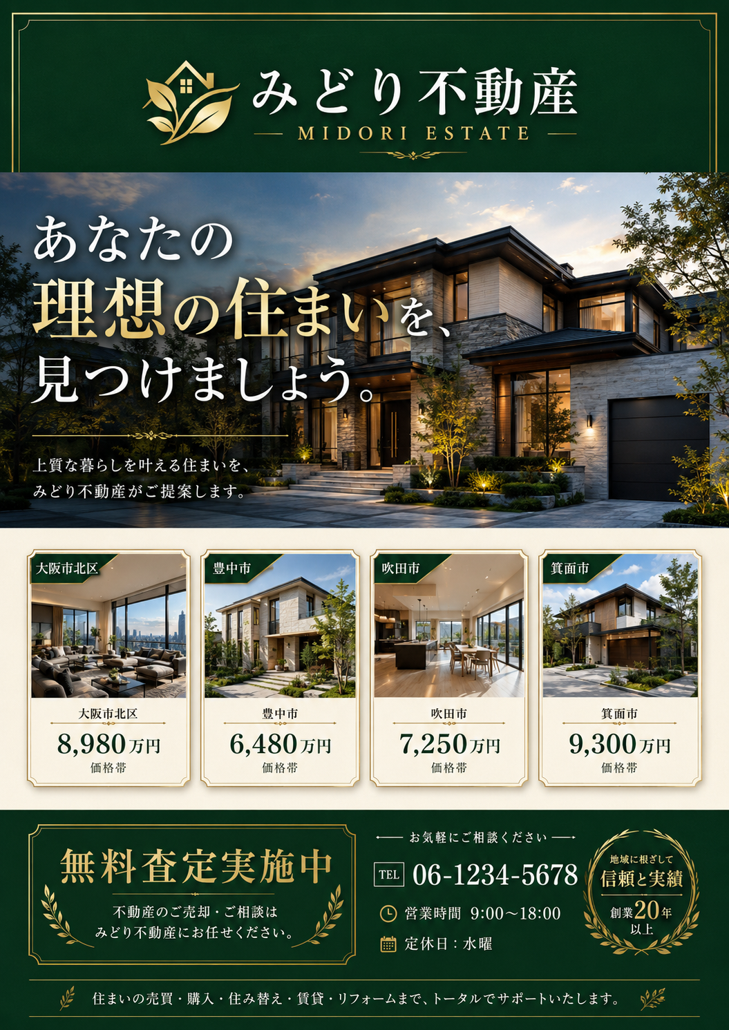 不動産 チラシサンプル